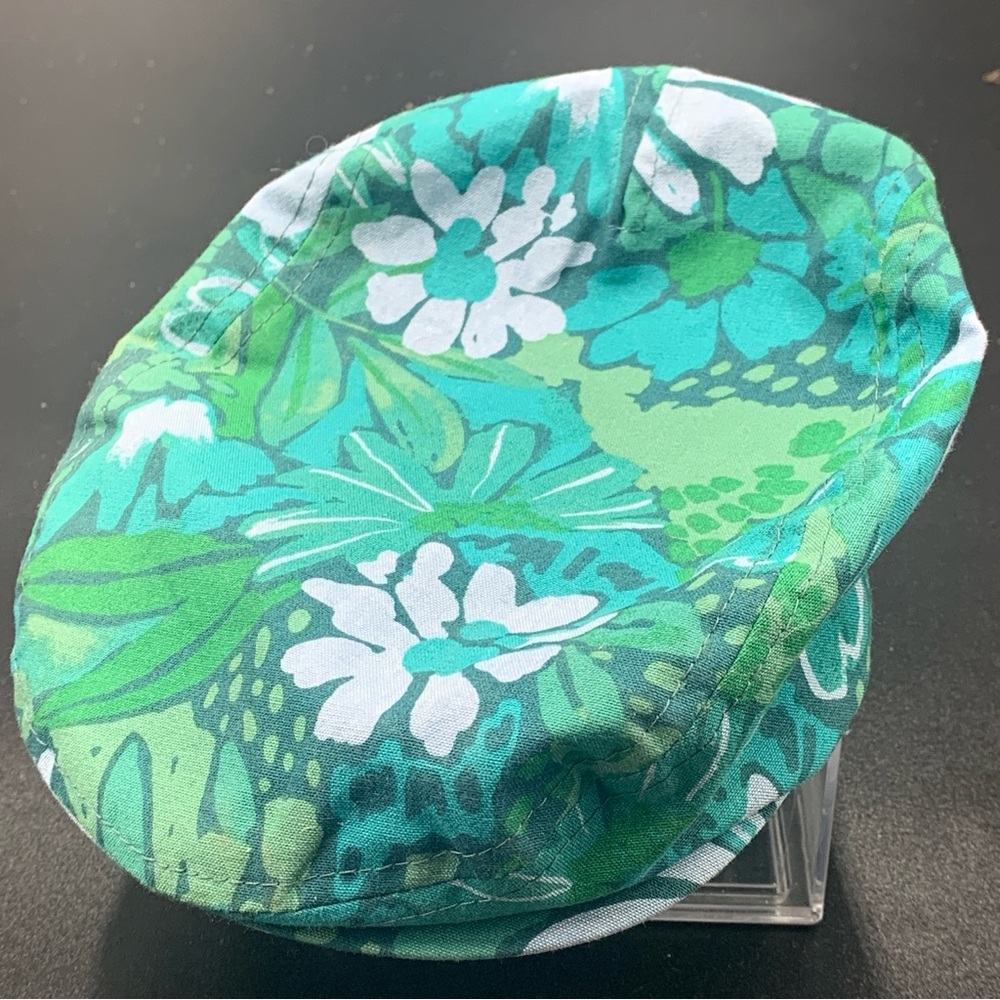 NWT Cat & Jack Baby Boy Flat Cap Newsboy Hat 6-12m Green and Blue Floral